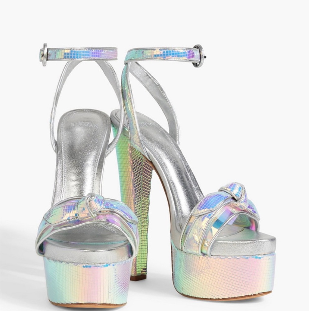 Alexandre Birman Iridescent Platform Sandals